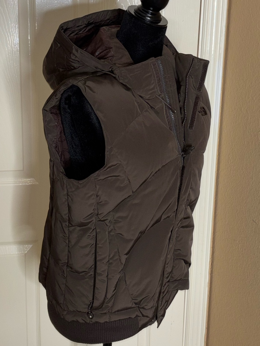 The North Face 600 Vintage Brown Quilted Down Puffer Vest Women's LG Insulated - Picture 3 of 13